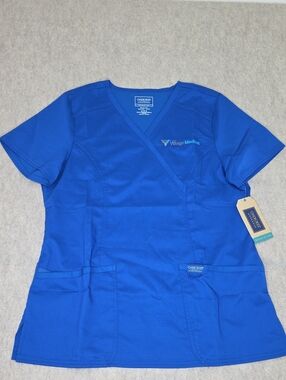 ​NWT Cherokee Workwear Revolution V-Neck Scrub Top Royal Blue M Village.